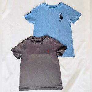 Polo by Ralph Lauren KIDS Blue and Gray Short Sleeve Tees 6+7